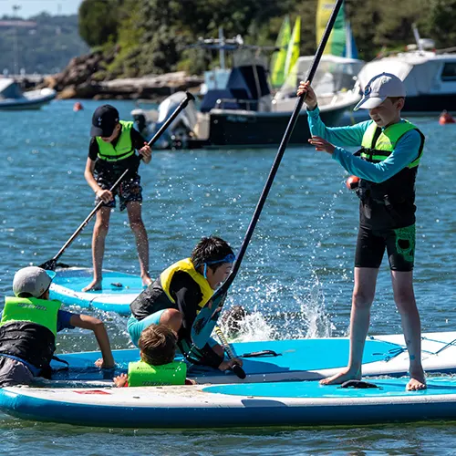 paddle boarding